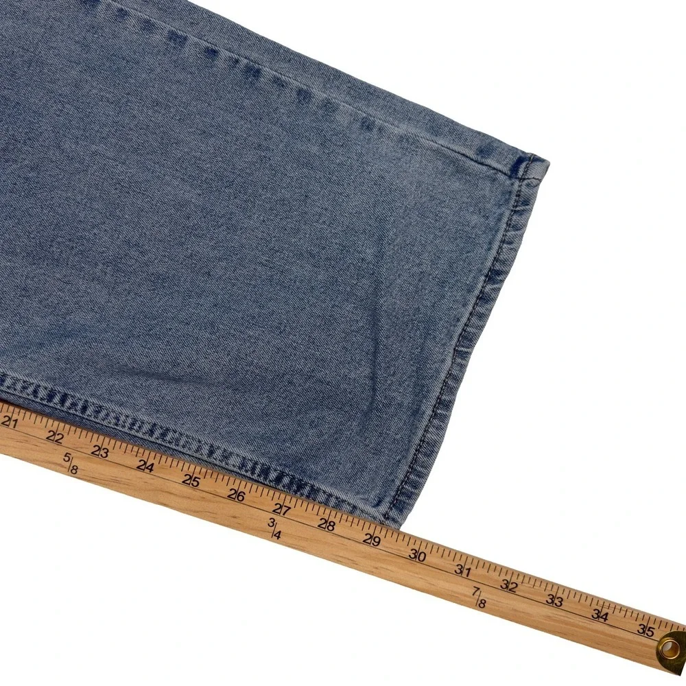 Signature by Levis Mens Jeans Relaxed Straight Size‎ 42x30 Light Wash Stretch